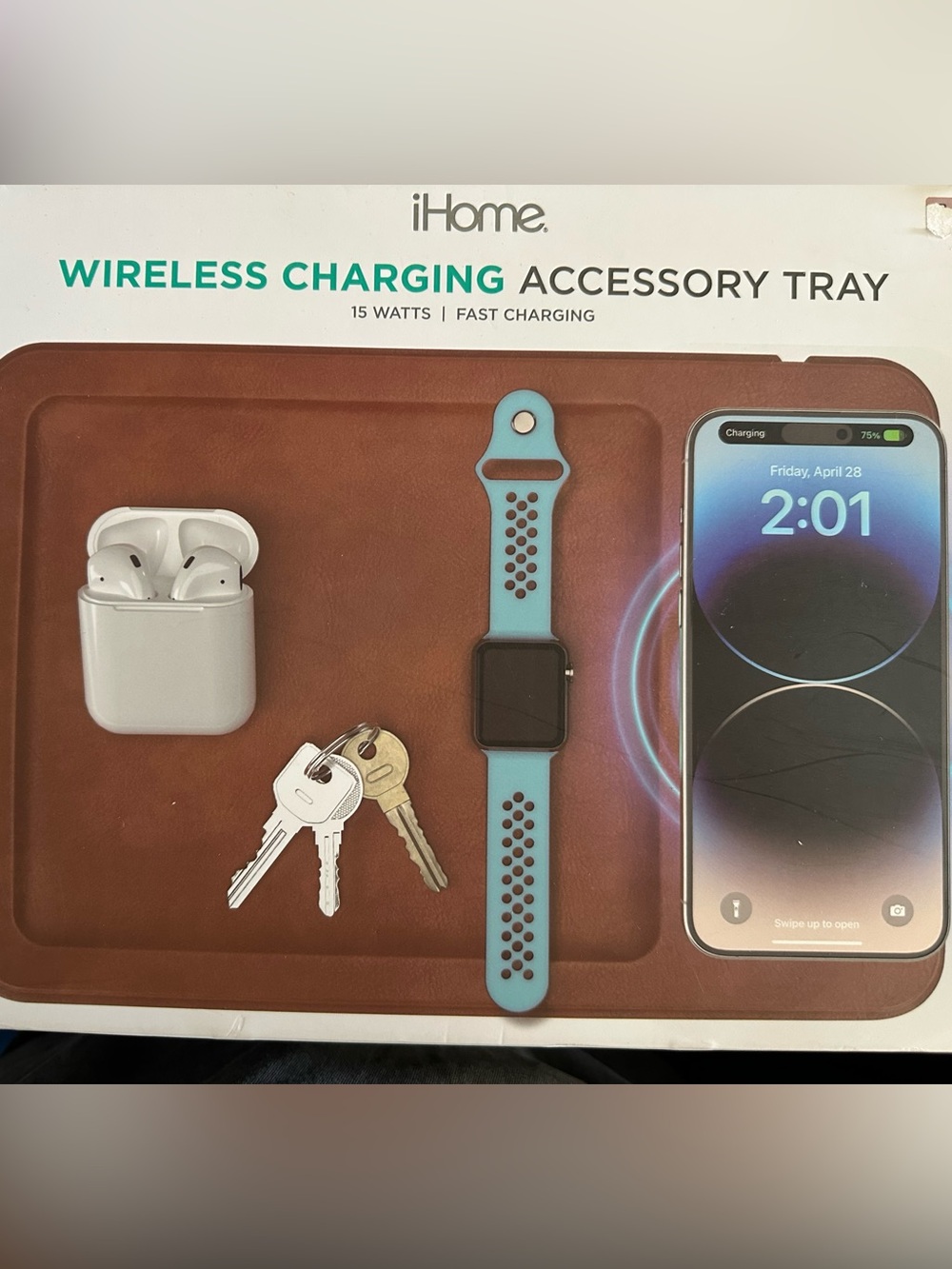 iHome Wireless Charging Tray